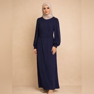 Veiled Collection Navy Balkan Structured Modesty Midi - XS